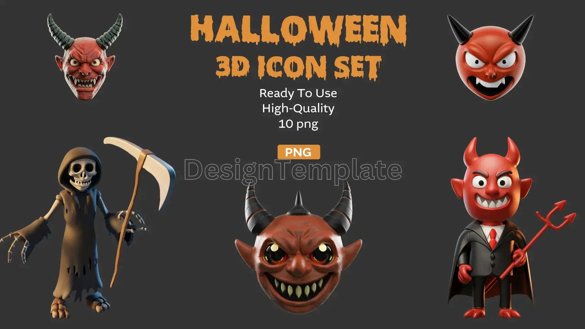 Hauntingly Detailed Halloween 3D Elements Collection image